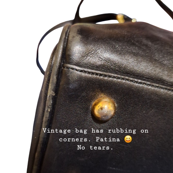 PAOLA PICASSO VINTAGE ITALIAN LEATHER HANDBAG TOTE - Picture 7 of 17